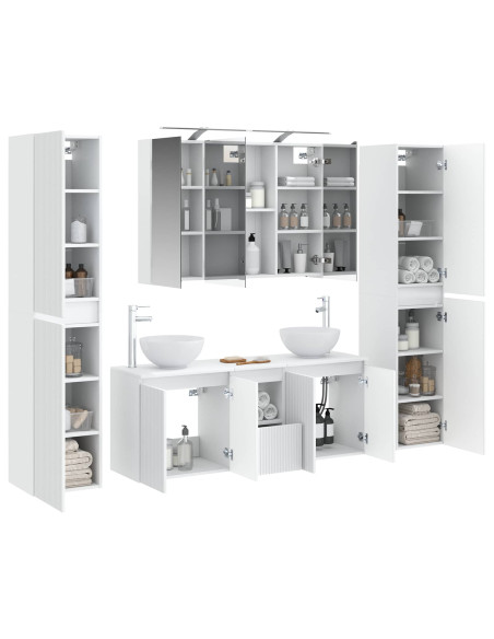 Set di mobili per il bagno 6 pcs Bianco