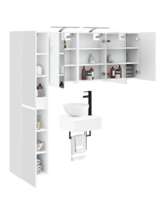 Set di mobili per il bagno 5 pcs Bianco 2
