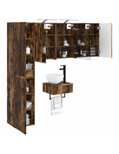 Set di mobili per il bagno 5 pcs Rovere Fumo 2