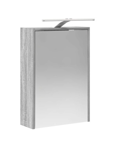 Set di mobili per il bagno 5 pcs Sonoma grigio
