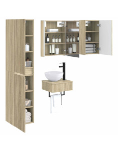 Set di mobili per il bagno 5 pcs Rovere Sonoma 2