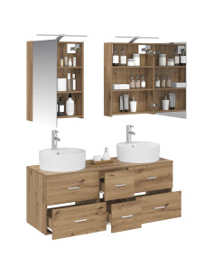 Set di mobili per il bagno 5 pcs Rovere Artigianale 2