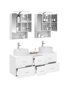 Set di mobili per il bagno 5 pcs Bianco 2