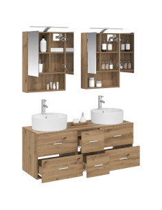 Set di mobili per il bagno 5 pcs Rovere Artigianale 2