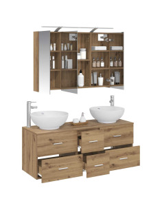 Set di mobili per il bagno 4 pcs Rovere Artigianale 2