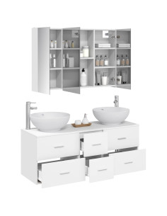 Set di mobili per il bagno 4 pcs Bianco 2
