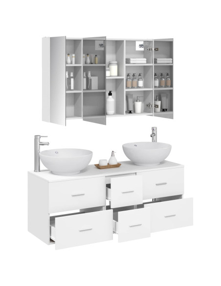 Set di mobili per il bagno 4 pcs Bianco