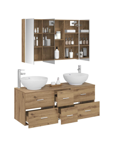 Set di mobili per il bagno 4 pcs Rovere Artigianale
