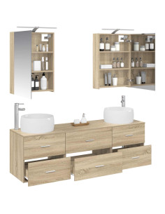 Set di mobili per il bagno 5 pcs Rovere Sonoma 2