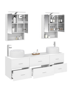 Set di mobili per il bagno 5 pcs Bianco 2