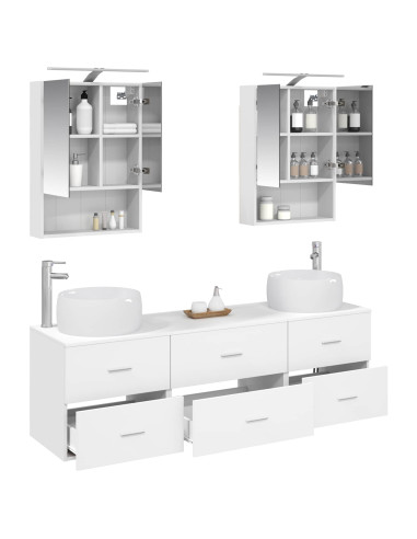 Set di mobili per il bagno 5 pcs Bianco