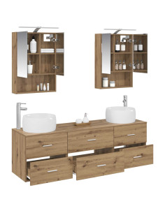 Set di mobili per il bagno 5 pcs Rovere Artigianale 2