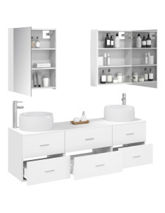 Set di mobili per il bagno 5 pcs Bianco 2