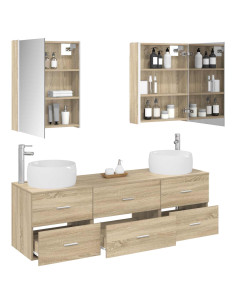 Set di mobili per il bagno 5 pcs Rovere Sonoma 2