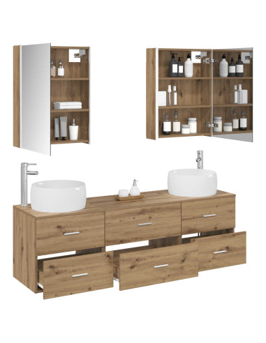 Set di mobili per il bagno 5 pcs Rovere Artigianale