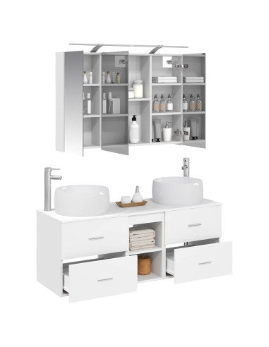 Set di mobili per il bagno 4 pcs Bianco