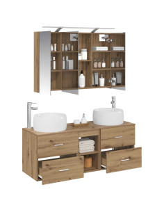 Set di mobili per il bagno 4 pcs Rovere Artigianale 2