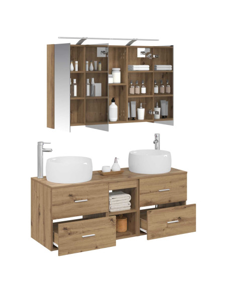 Set di mobili per il bagno 4 pcs Rovere Artigianale