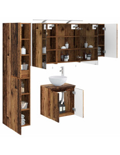 Set di Armadi da Bagno 5 pcs Legno antico 50 x 14,5 x 70 cm 2