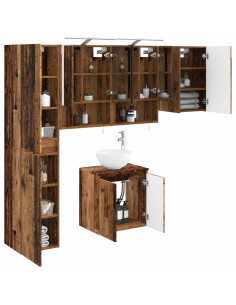 Set di Armadi da Bagno 5 pcs Legno antico 50 x 14,5 x 70 cm 2