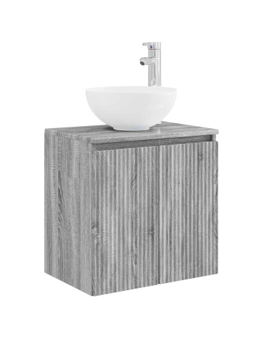 Set di Armadi da Bagno 5 pcs Sonoma grigio 53 x 15,5 x 70 cm