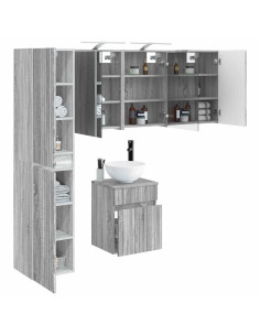 Set di Armadi da Bagno 5 pcs Sonoma grigio 43 x 16 x 62,5 cm 2