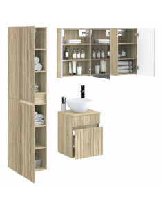 Set di Armadi da Bagno 5 pcs Rovere Sonoma 43 x 11,5 x 60,5 cm 2