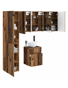 Set di Armadi da Bagno 5 pcs Legno antico 43 x 11,5 x 60,5 cm 2