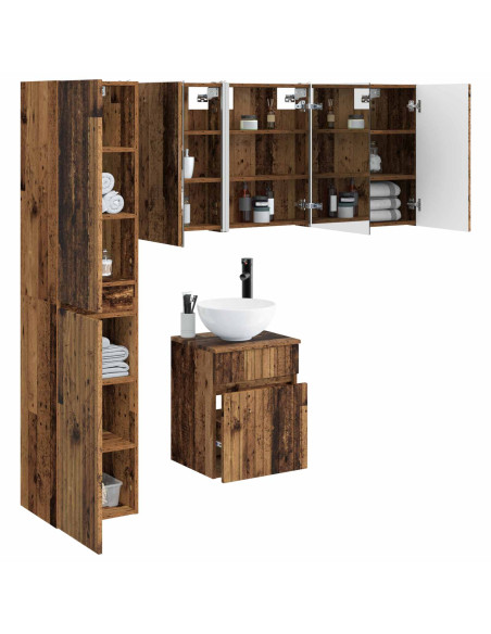 Set di Armadi da Bagno 5 pcs Legno antico 43 x 11,5 x 60,5 cm