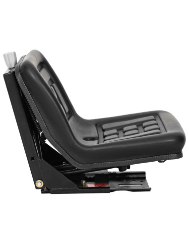 Sedile per trattore con sospensione Nero 39,5 x 52 x 43 cm