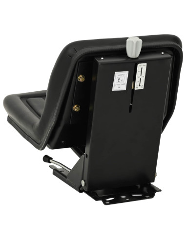 Sedile per trattore con sospensione Nero 39,5 x 52 x 43 cm