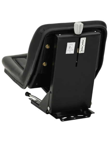 Sedile per trattore con sospensione Nero 39,5 x 52 x 43 cm
