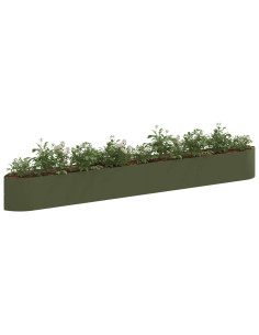 Letto rialzato da giardino Verde Oliva 380 x 40 x 40 cm Acciaio 2