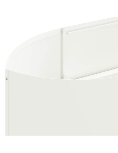 Letto rialzato da giardino Bianco 380 x 40 x 40 cm Acciaio
