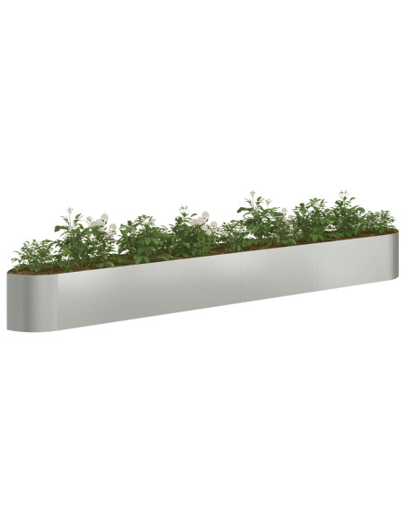 Letto rialzato da giardino Acciaio zincato 380 x 40 x 40 cm