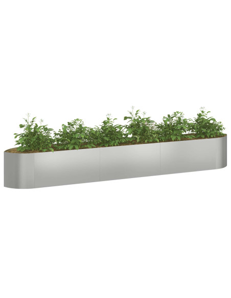 Letto rialzato da giardino Acciaio zincato 300 x 40 x 40 cm