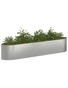Letto rialzato da giardino Acciaio zincato 220 x 40 x 40 cm 2