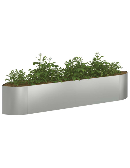 Letto rialzato da giardino Acciaio zincato 220 x 40 x 40 cm
