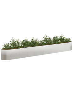 Letto rialzato da giardino Acciaio Inox 380 x 40 x 40 cm 2