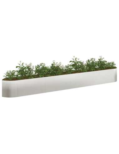 Letto rialzato da giardino Acciaio Inox 380 x 40 x 40 cm
