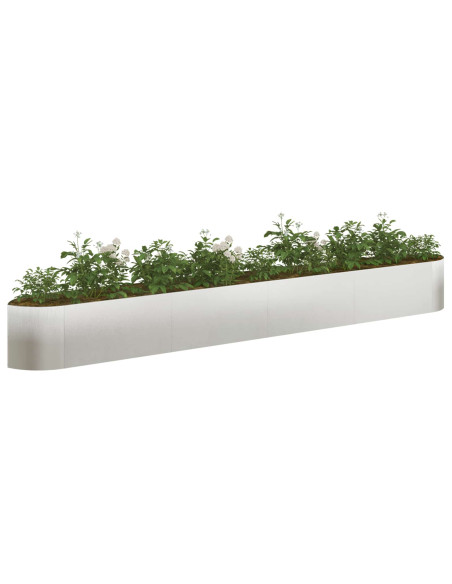 Letto rialzato da giardino Acciaio Inox 380 x 40 x 40 cm