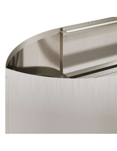 Letto rialzato da giardino Acciaio Inox 380 x 40 x 40 cm