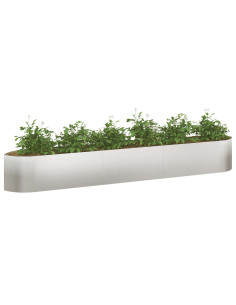 Letto rialzato da giardino Acciaio Inox 300 x 40 x 40 cm 2