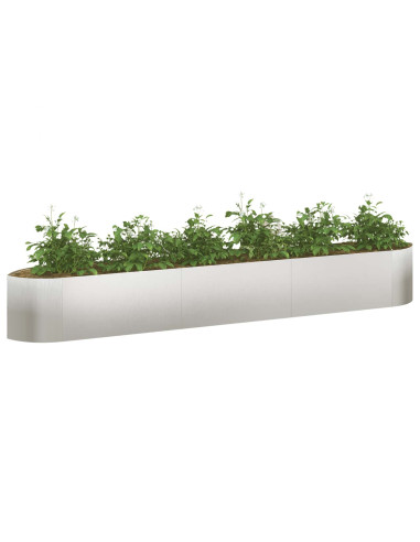 Letto rialzato da giardino Acciaio Inox 300 x 40 x 40 cm