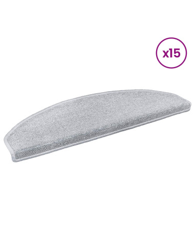 Tappetini per scale autoadesivi 15 pcs Grigio Chiaro
