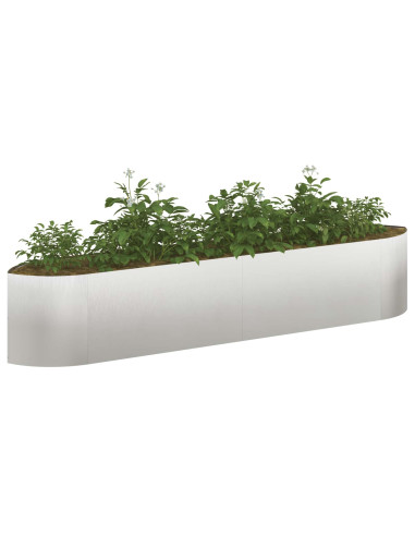 Letto rialzato da giardino Acciaio Inox 220 x 40 x 40 cm