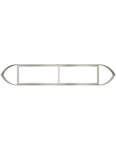 Letto rialzato da giardino Acciaio Inox 220 x 40 x 40 cm
