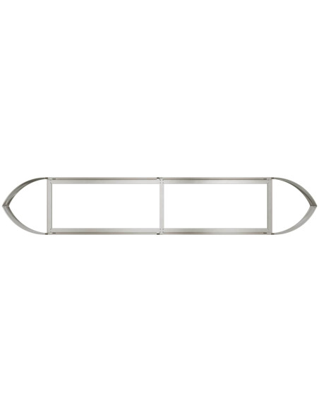 Letto rialzato da giardino Acciaio Inox 220 x 40 x 40 cm