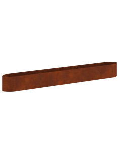 Letto rialzato da giardino Acciaio Corten 380 x 40 x 40 cm 2