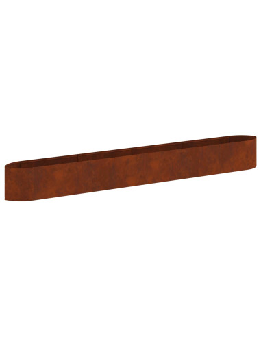 Letto rialzato da giardino Acciaio Corten 380 x 40 x 40 cm